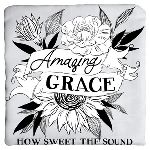 Amazing Grace Floral Throw Pillow