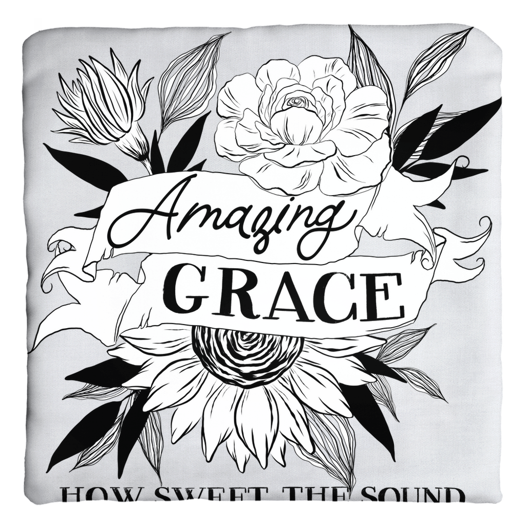 Amazing Grace Floral Throw Pillow