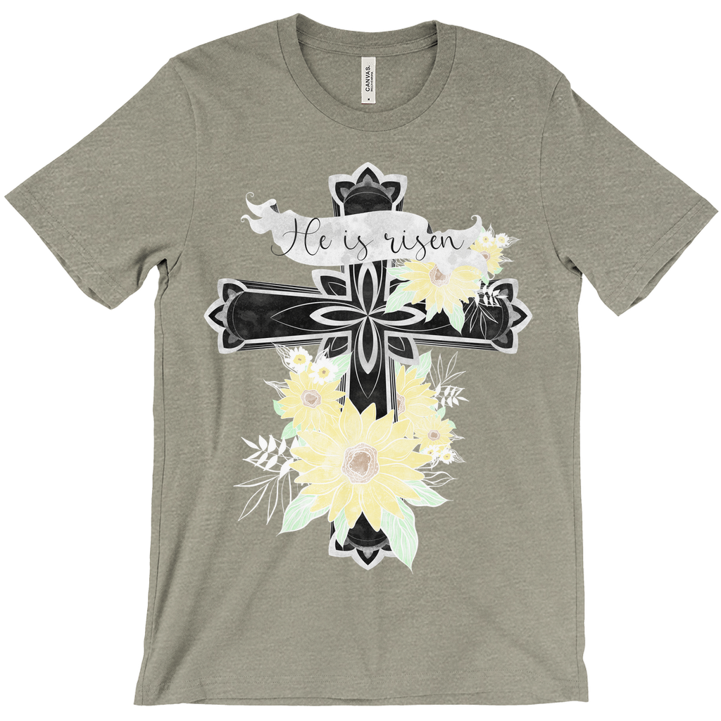 Risen Floral Cross T-Shirt (Adult)