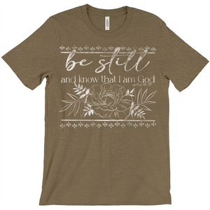 Be Still Peony T-Shirt White Ink (Adult)