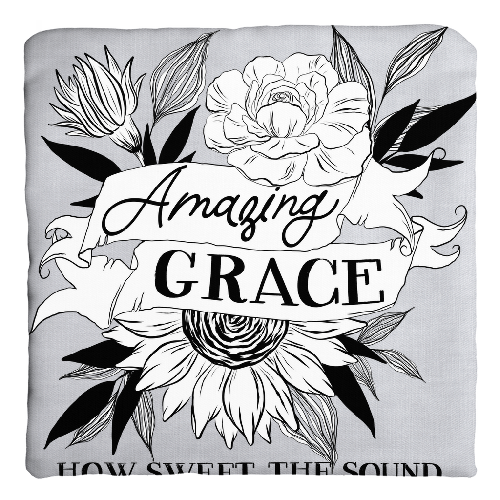 Amazing Grace Floral Throw Pillow