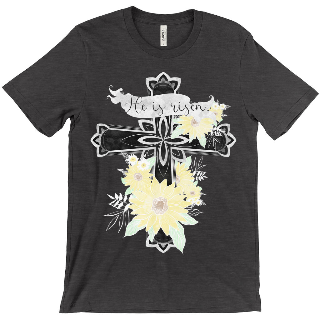 Risen Floral Cross T-Shirt (Adult)