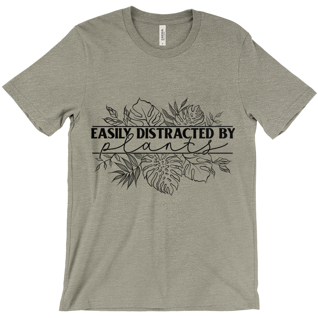 Easily Distracted by Plants T-Shirt Black Ink (Adult)