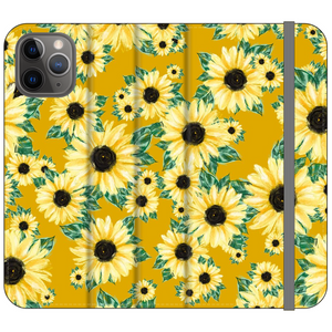 Golden Sunflower Fields WALLET Phone Case