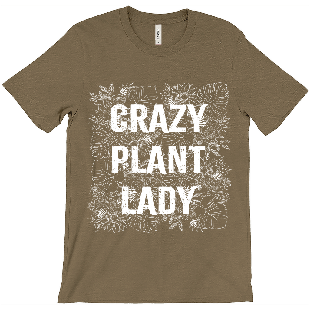 Crazy Plant Lady T-Shirt White Ink (Adult)