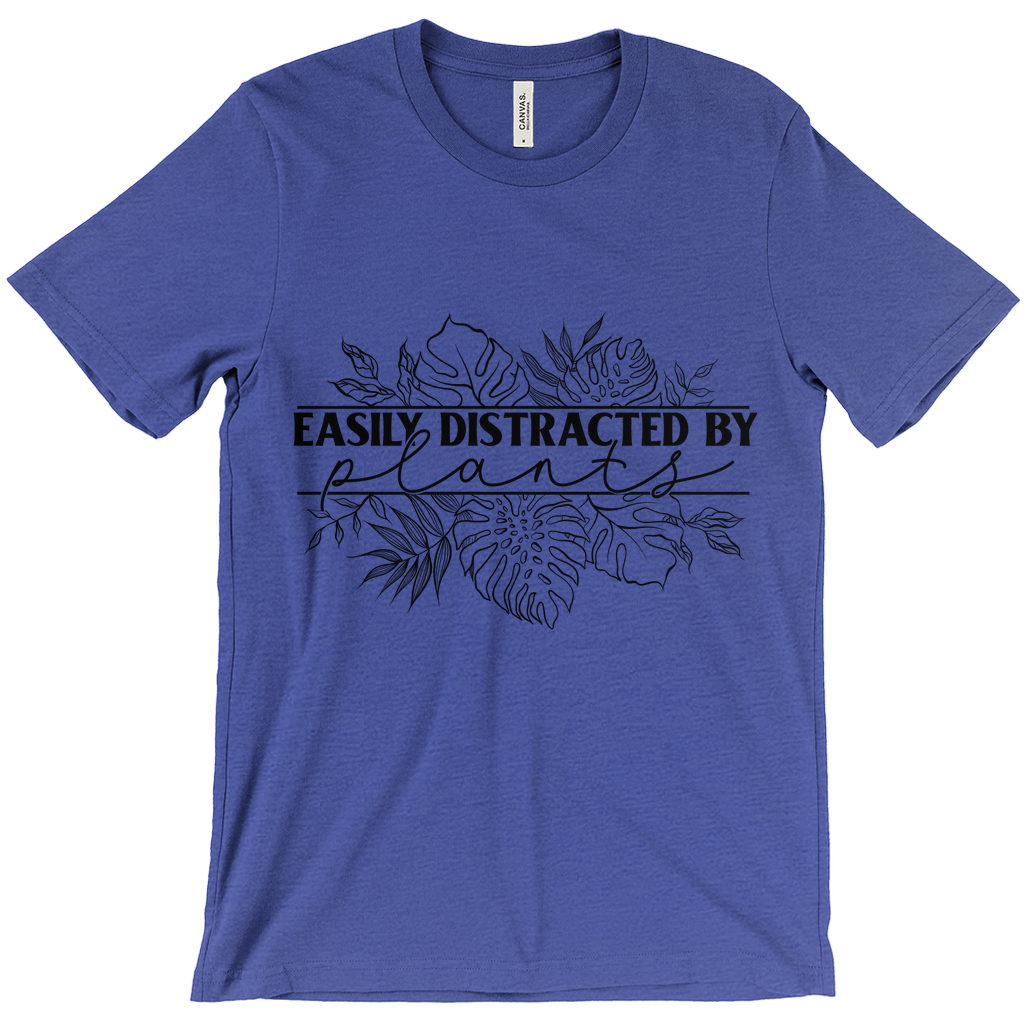 Easily Distracted by Plants T-Shirt Black Ink (Adult)