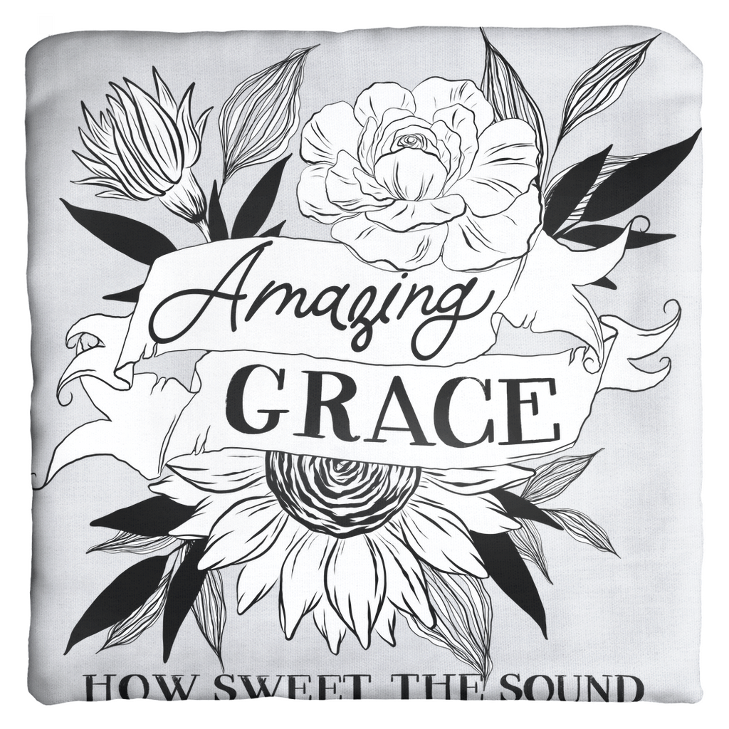 Amazing Grace Floral Throw Pillow