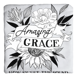 Amazing Grace Floral Throw Pillow