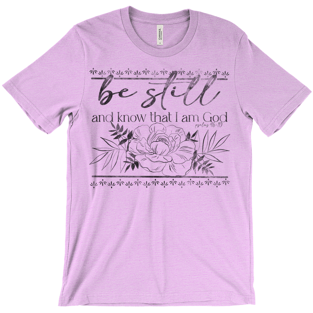 Be Still Peony T-Shirt Black Ink (Adult)