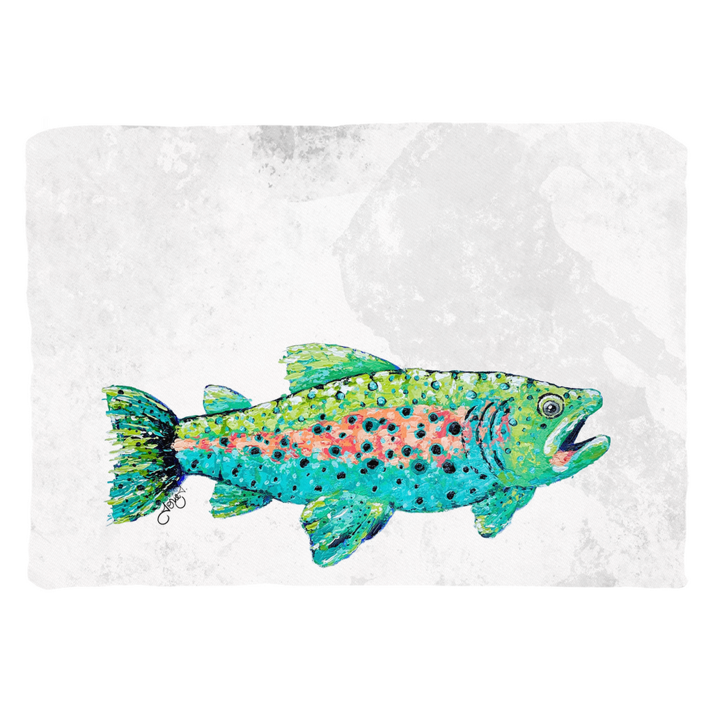 Trout Canvas Throw Pillow