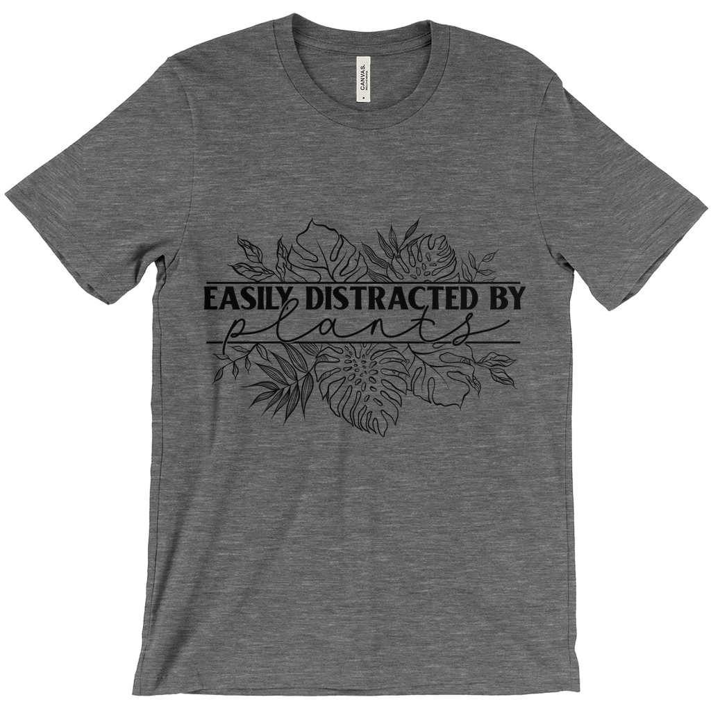 Easily Distracted by Plants T-Shirt Black Ink (Adult)