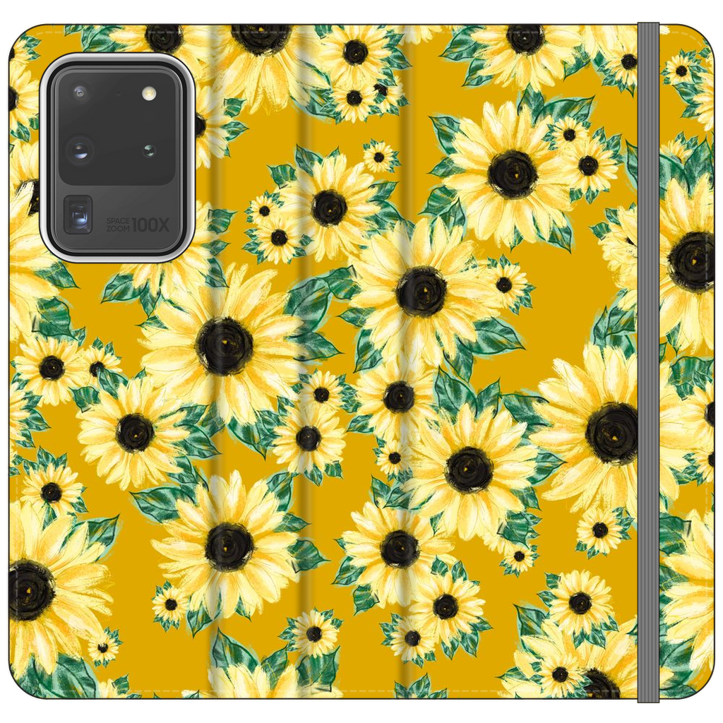 Golden Sunflower Fields WALLET Phone Case