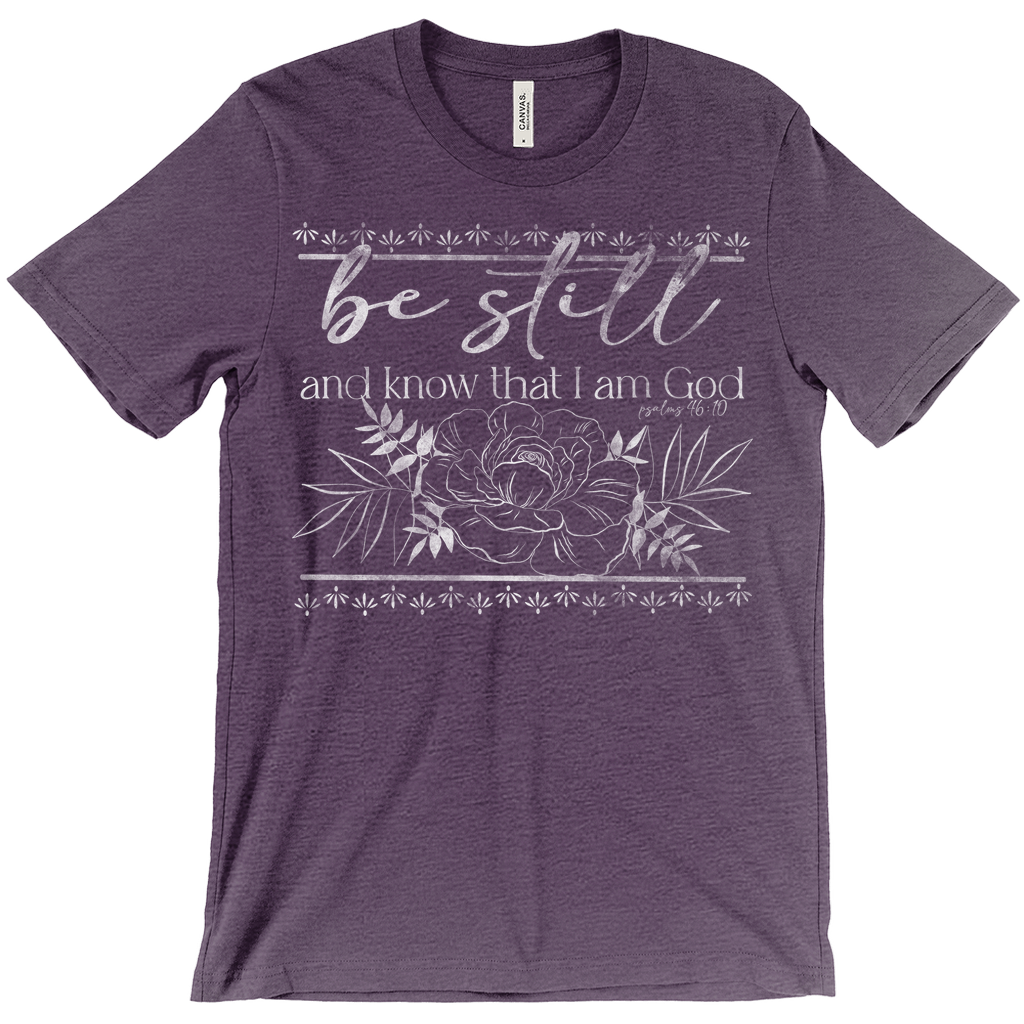 Be Still Peony T-Shirt White Ink (Adult)