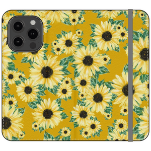 Golden Sunflower Fields WALLET Phone Case