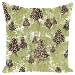 Morel Mushrooms Throw Pillow