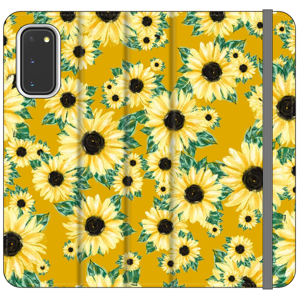 Golden Sunflower Fields WALLET Phone Case