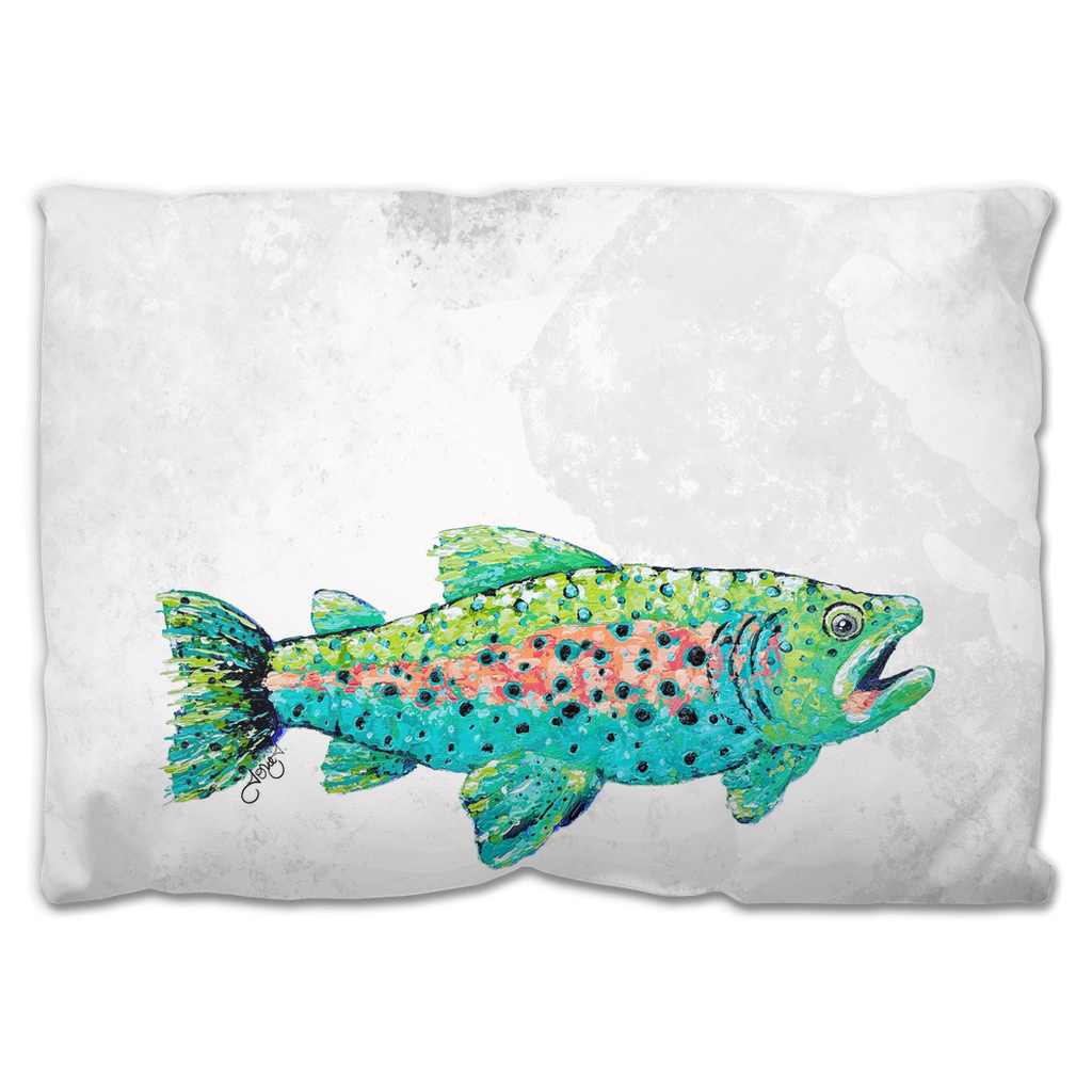 Trout Canvas Outdoor Pillow