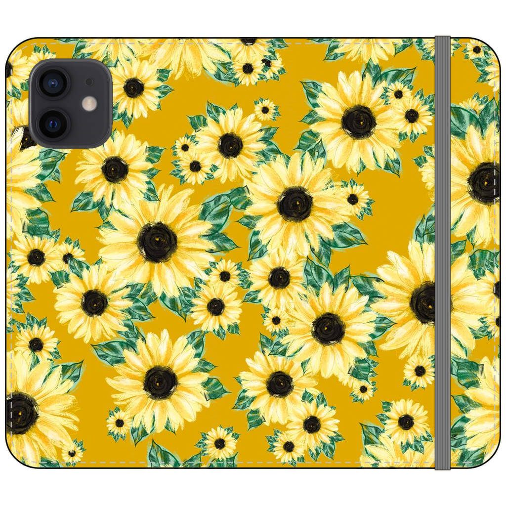 Golden Sunflower Fields WALLET Phone Case