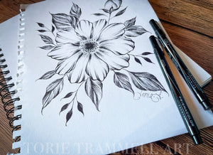 Original Floral in Ink