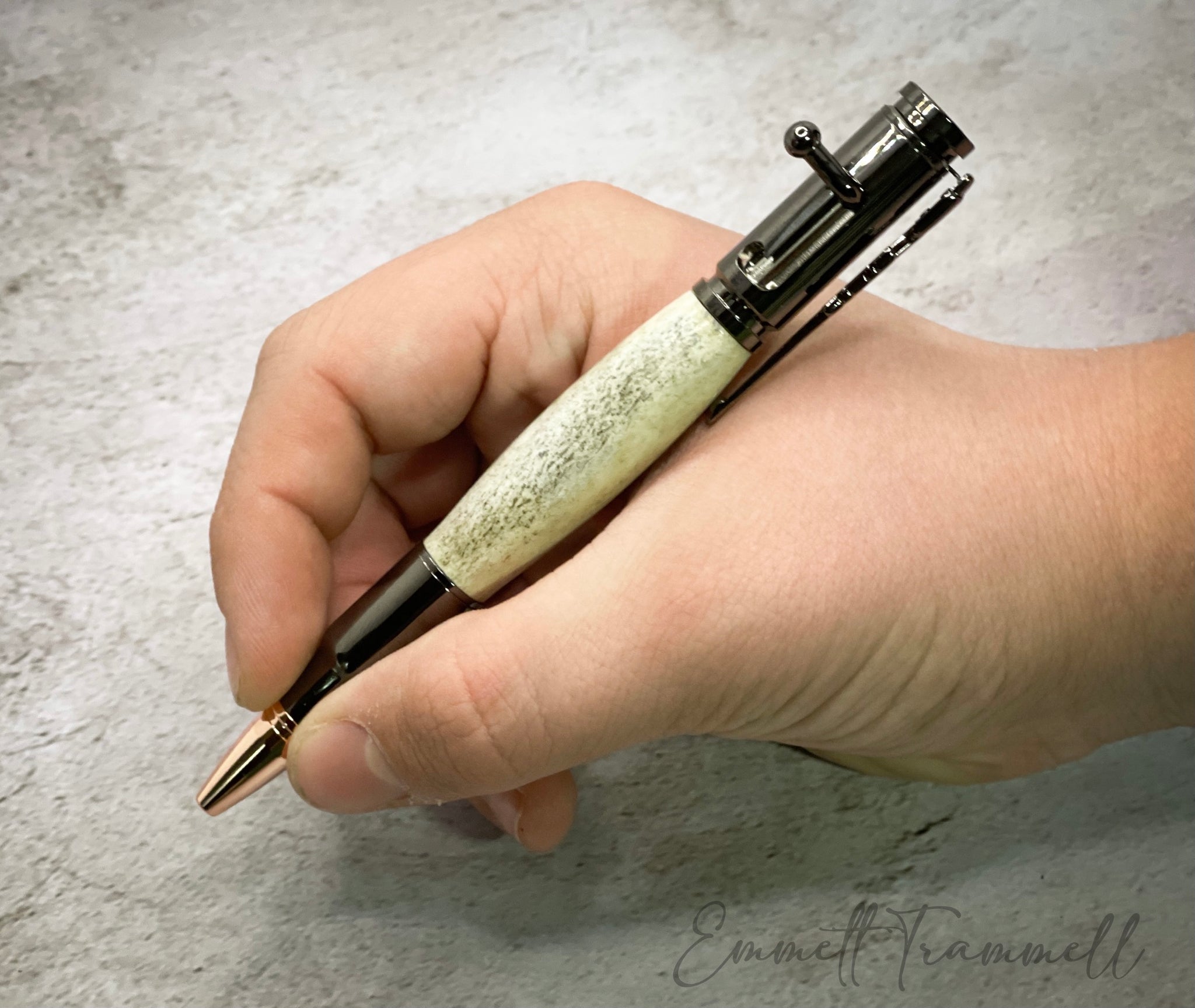 Custom Antler Bolt Action Pen