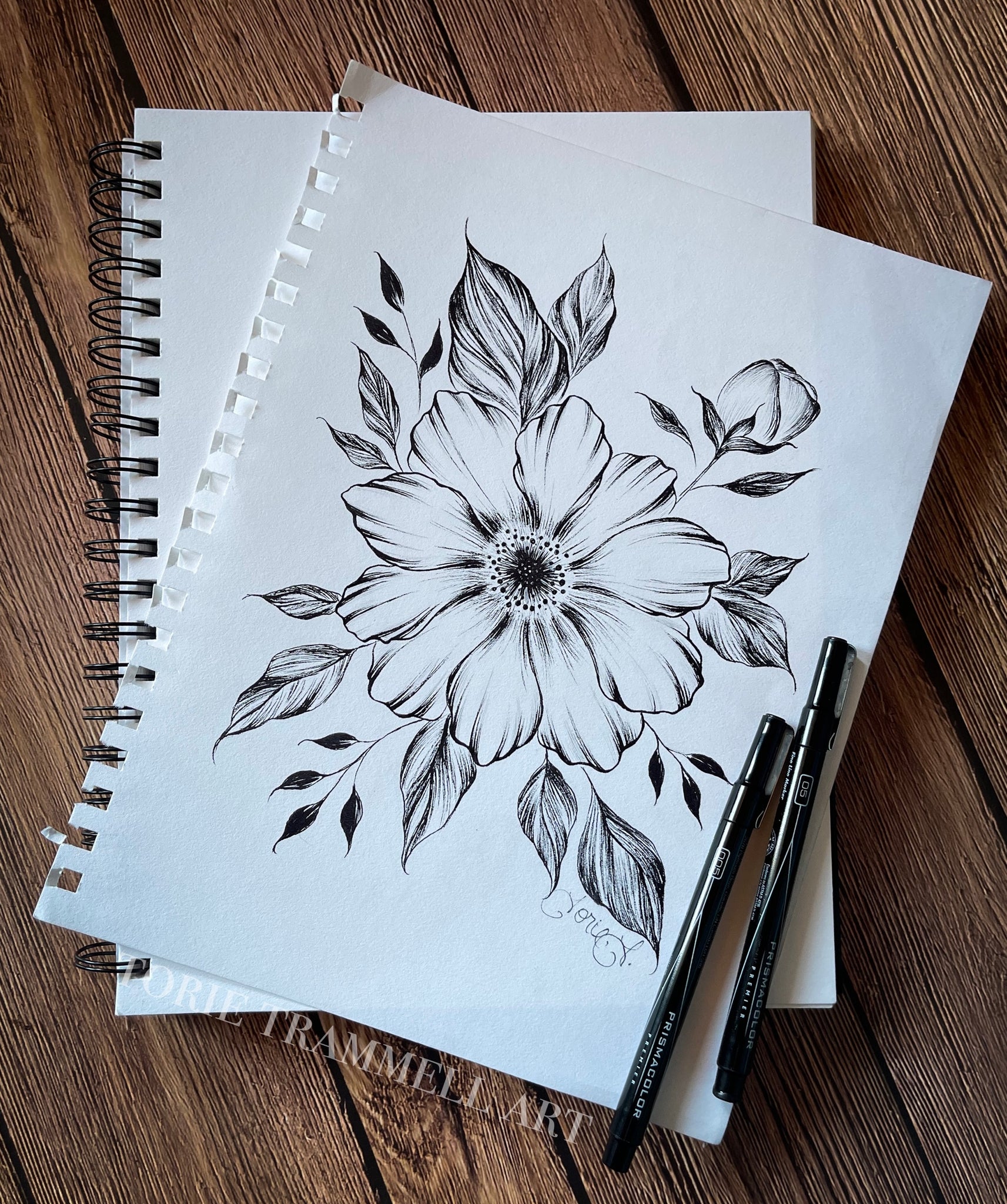 Original Floral in Ink