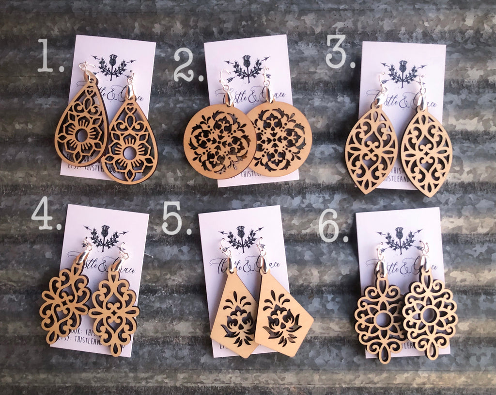 New Basswood Earrings!