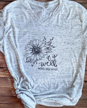 It Is Well Sunflower T-Shirt