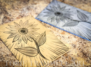 Sunflower & Sunshine Linoprint