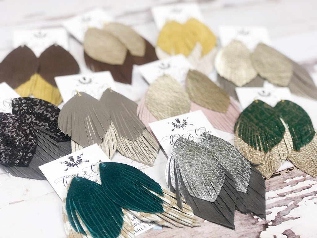 Spring Leather Feather Collection