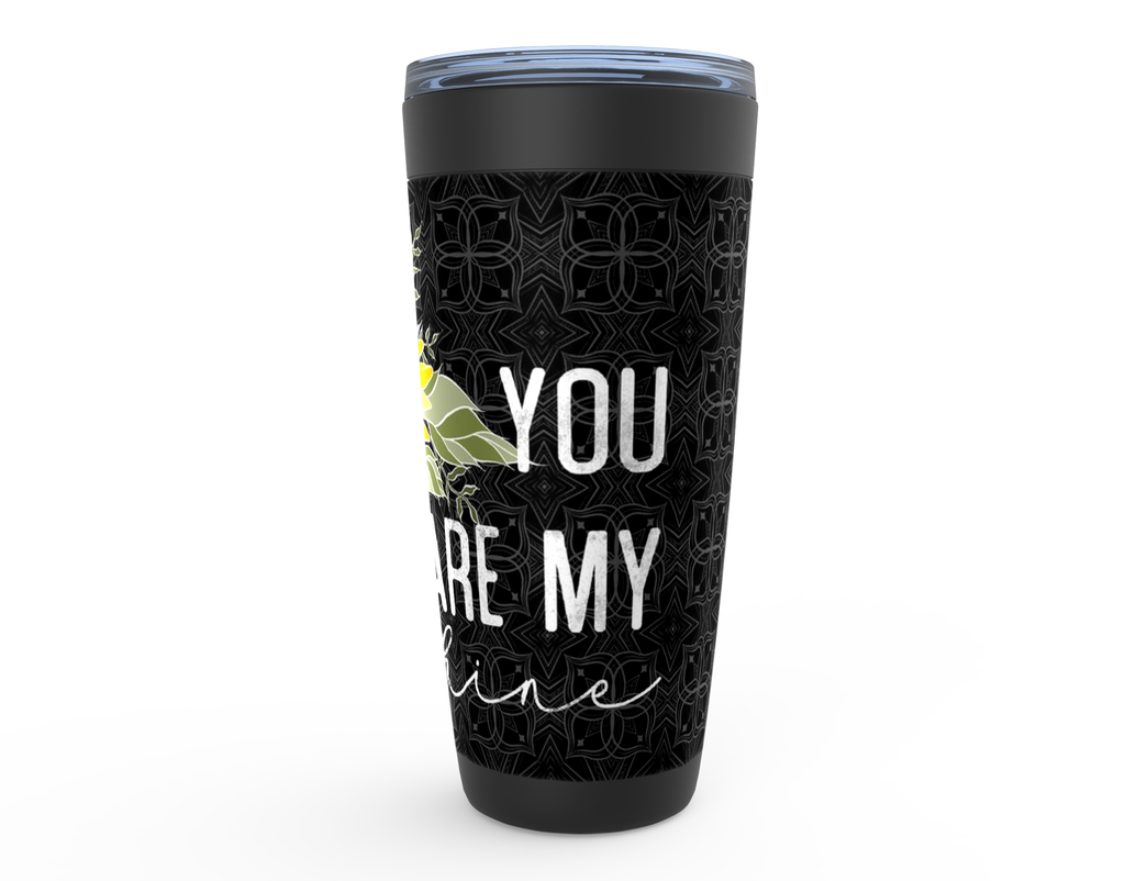 Sunflower Sunshine Black Viking Tumbler