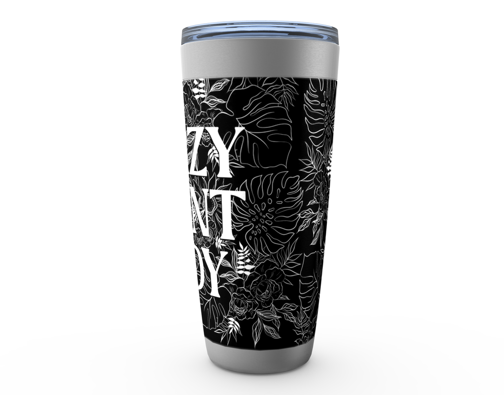 Crazy Plant Lady Black Viking Tumbler