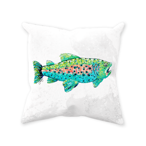 Trout Canvas Throw Pillow