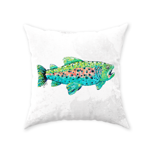 Trout Canvas Throw Pillow