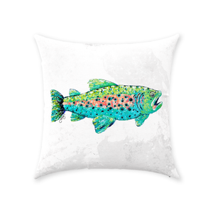 Trout Canvas Throw Pillow