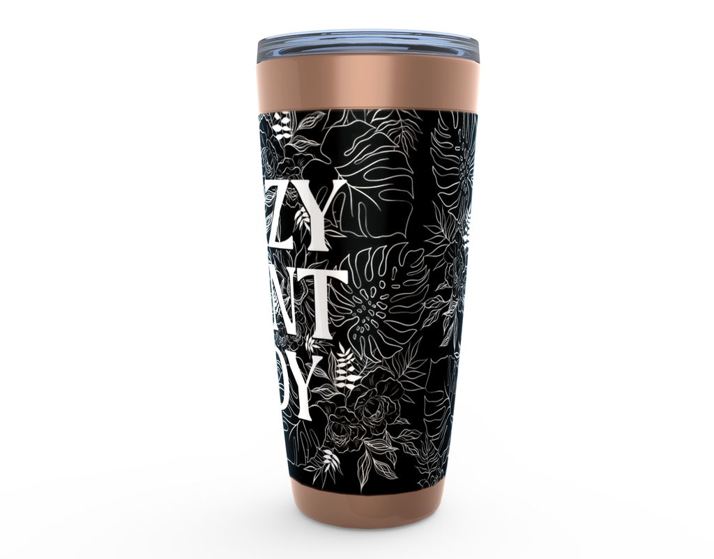 Crazy Plant Lady Black Viking Tumbler