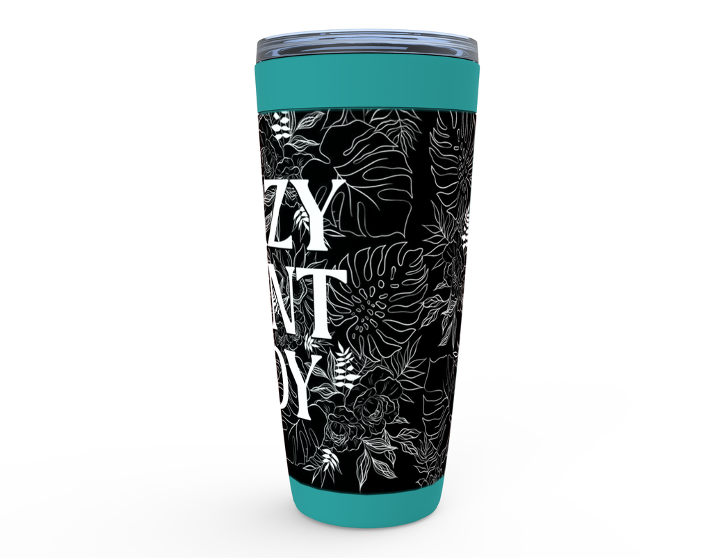 Crazy Plant Lady Black Viking Tumbler