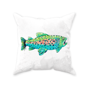 Trout Canvas Throw Pillow