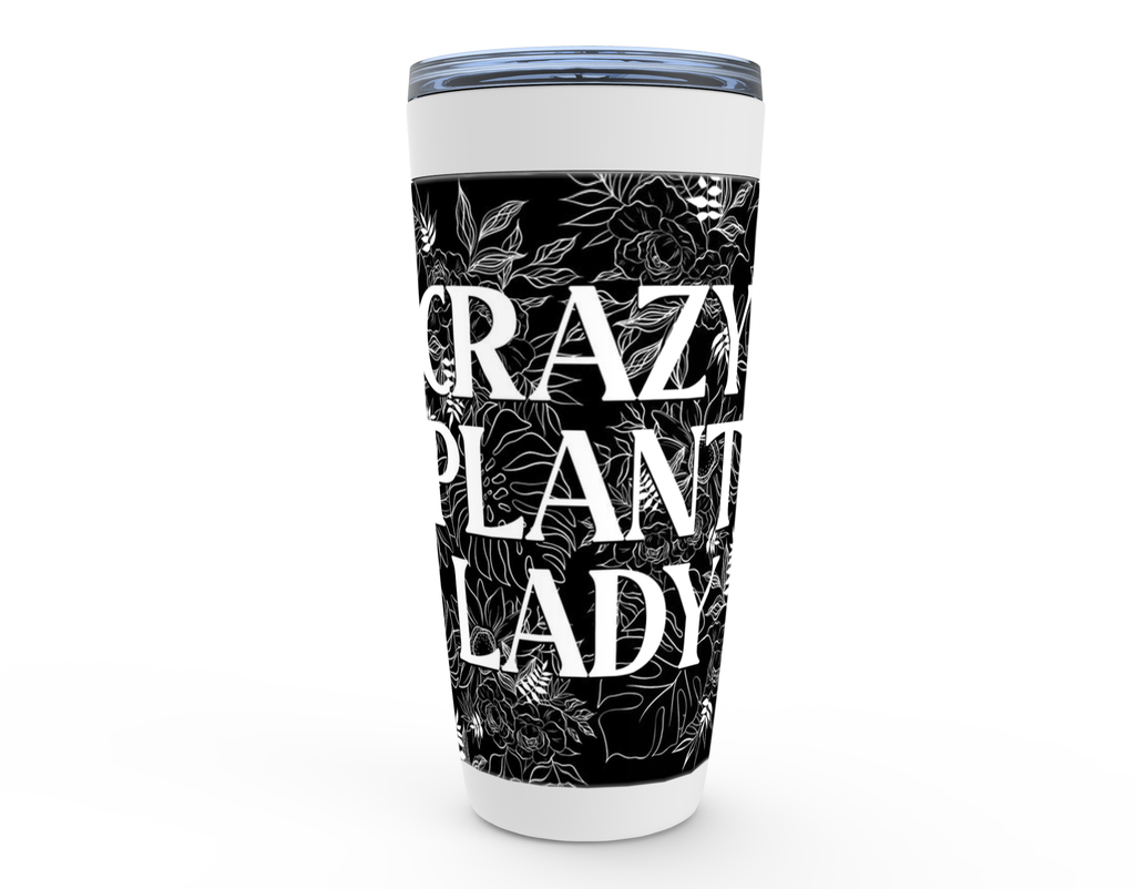 Crazy Plant Lady Black Viking Tumbler