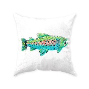 Trout Canvas Throw Pillow