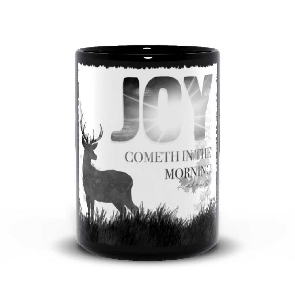 “Joy Cometh in the Morning” Deer Mug