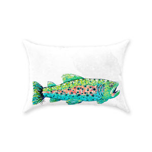 Trout Canvas Throw Pillow