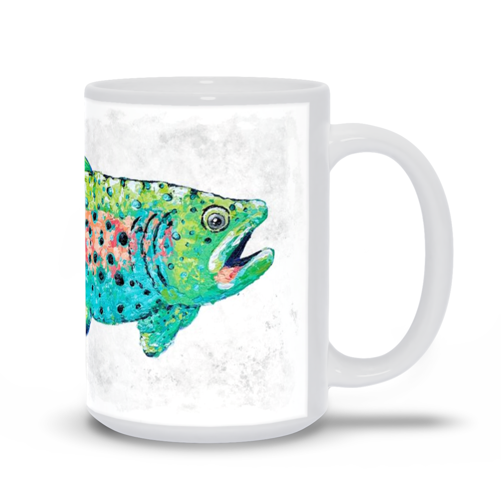 Trout Canvas Mug