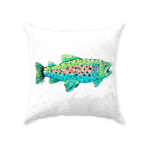 Trout Canvas Throw Pillow