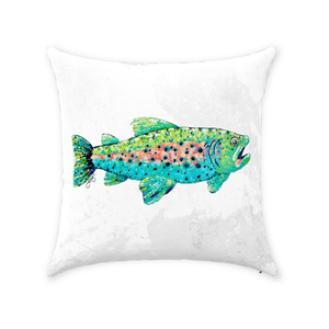 Trout Canvas Throw Pillow