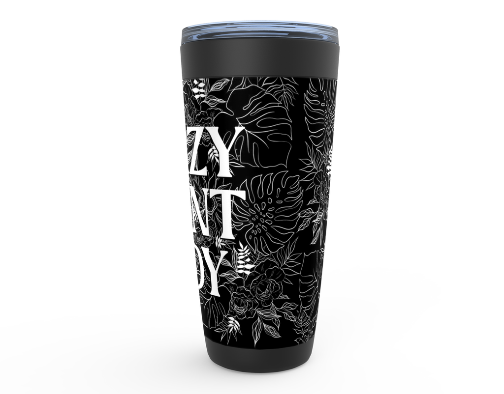 Crazy Plant Lady Black Viking Tumbler